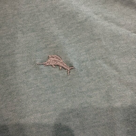 Tommy Bahama Mens Large Green Polo Shirt Cotton/Poly Blend Golf - Picture 4 of 5